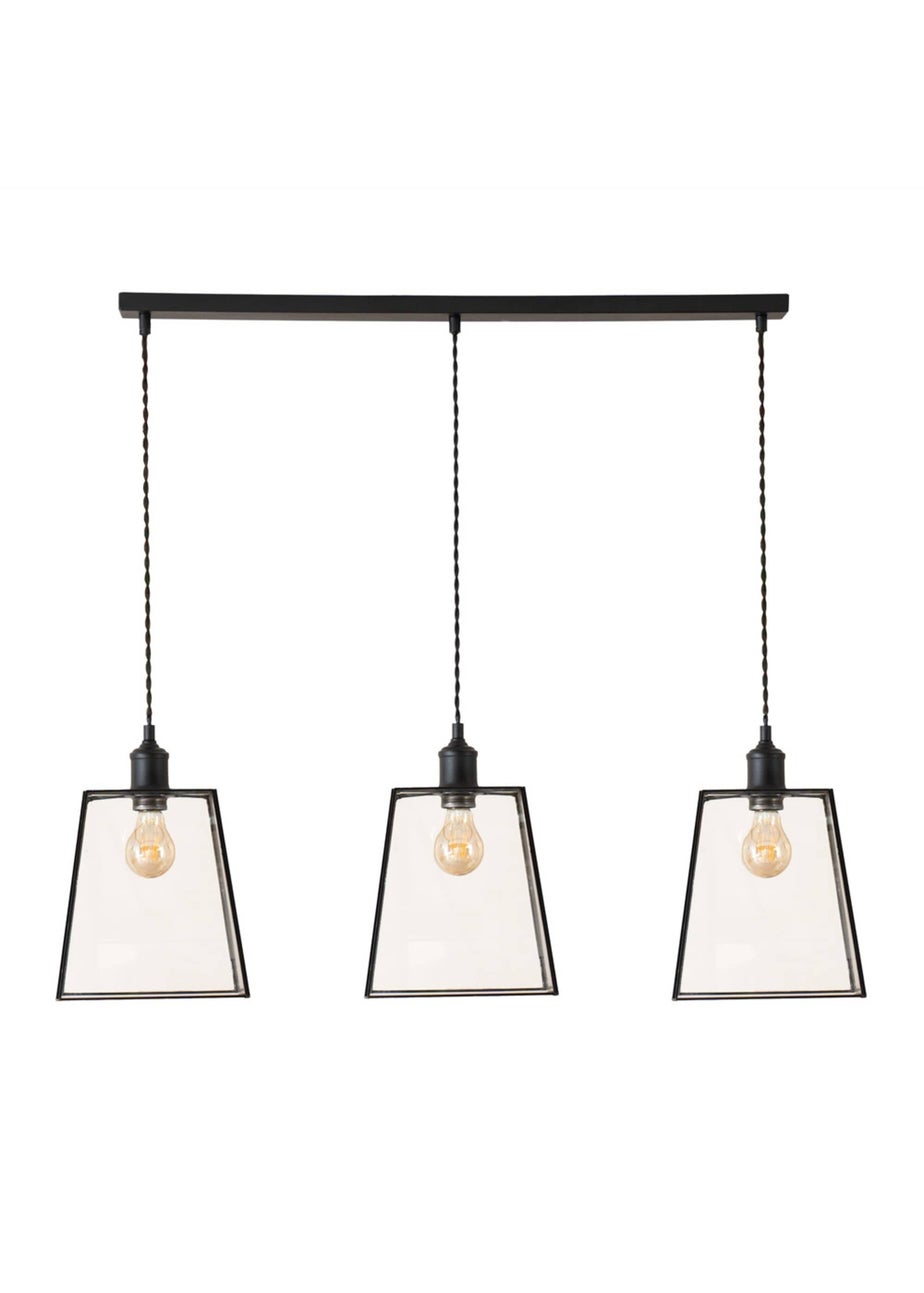 ValueLights Susie Glass Lantern Lamp Shade 3 Drop Diner Ceiling Pendant Light