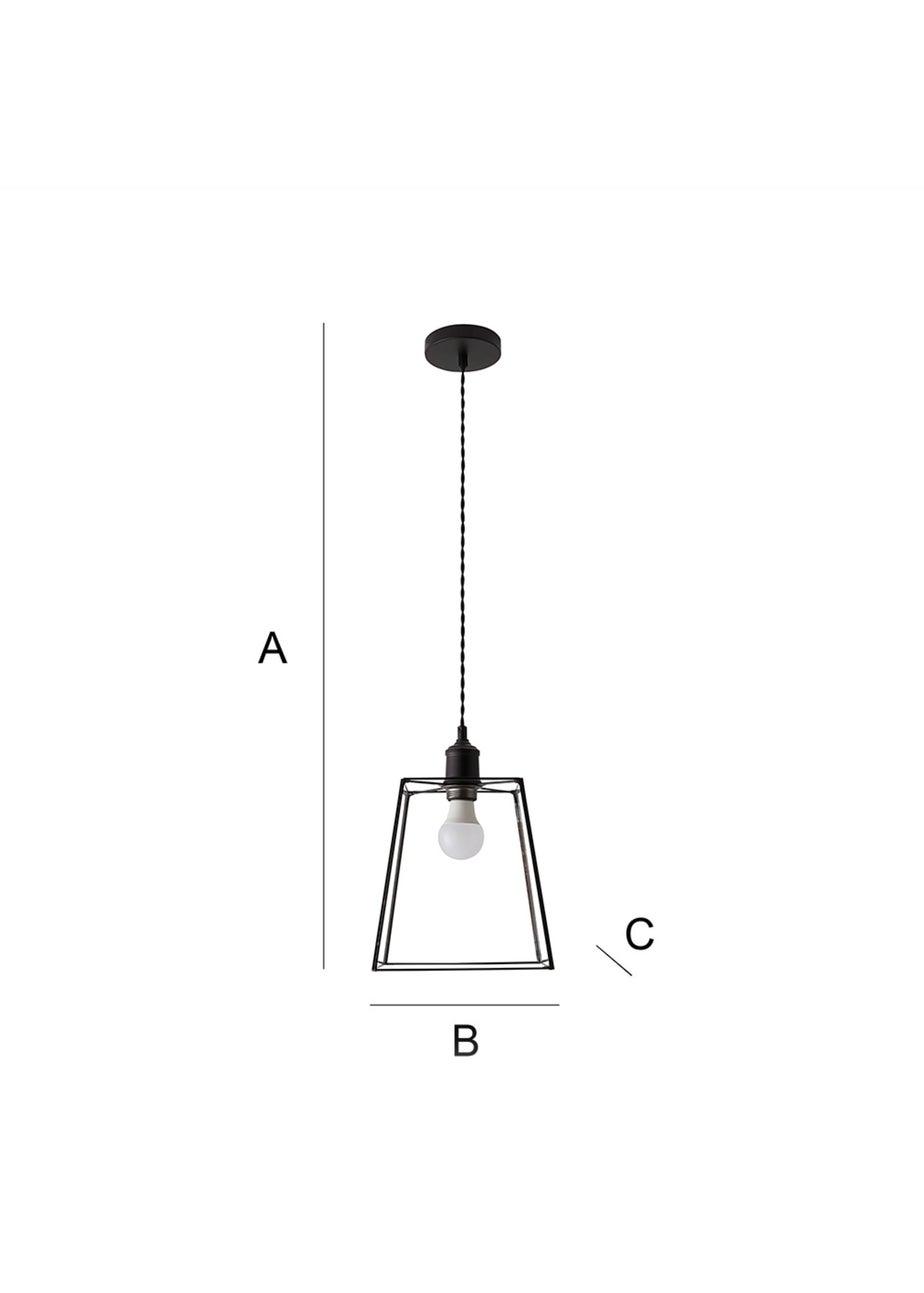 ValueLights Susie Glass Lantern Lamp Shade Matte Single Ceiling Pendant Light