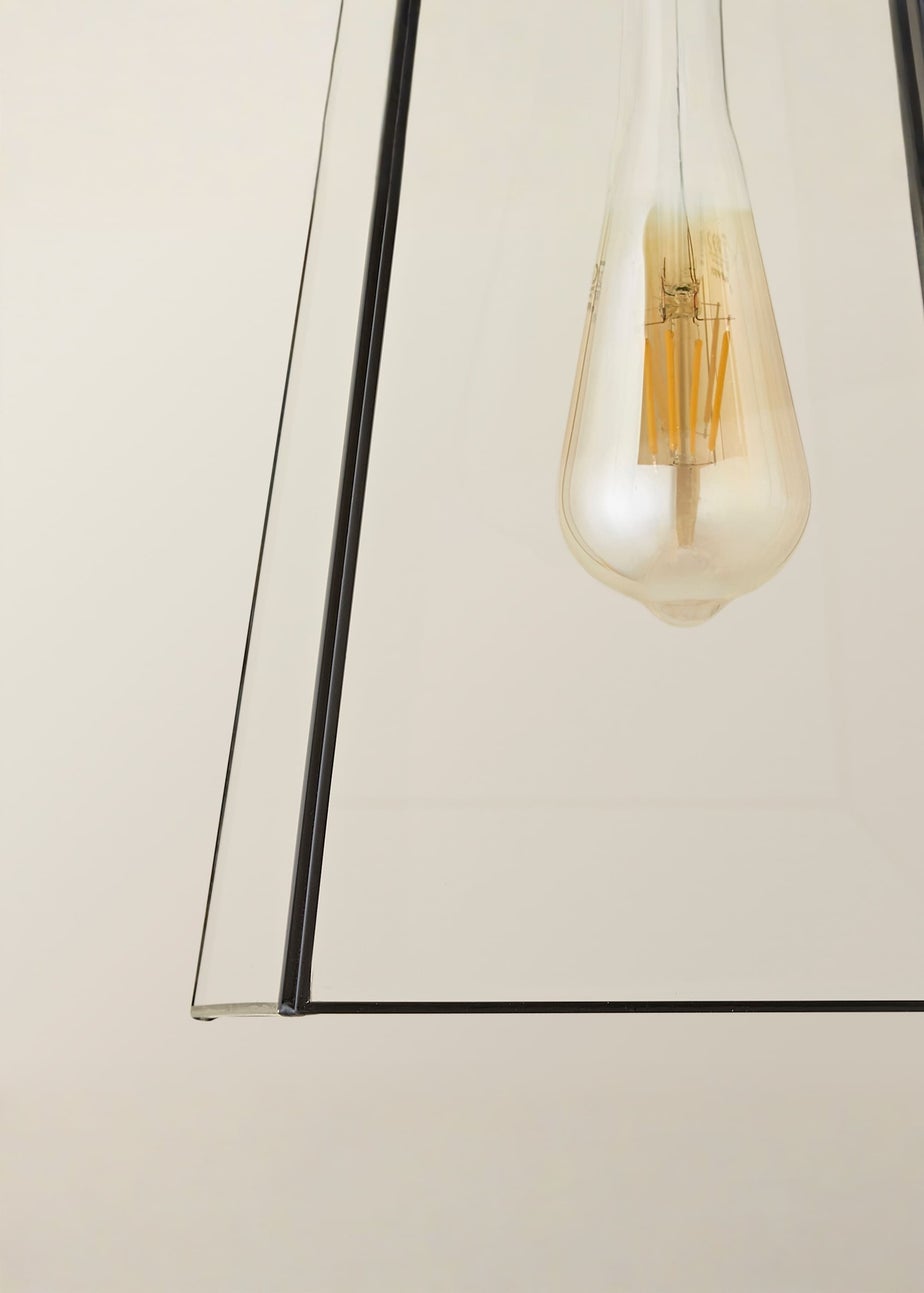 ValueLights Susie Glass Lantern Lamp Shade Matte Single Ceiling Pendant Light