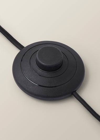 ValueLights Lenny Drum Lamp Shade Colour Drench Ribbed Fabric Midi Floor Lamp