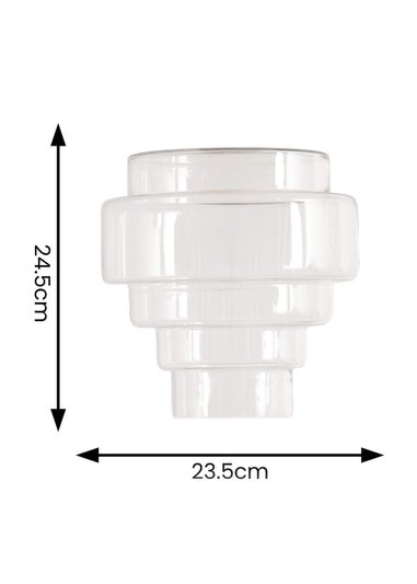 ValueLights Lane Clear Glass 5 Tier Layered Easy Fit Ceiling Pendant Lamp Shade