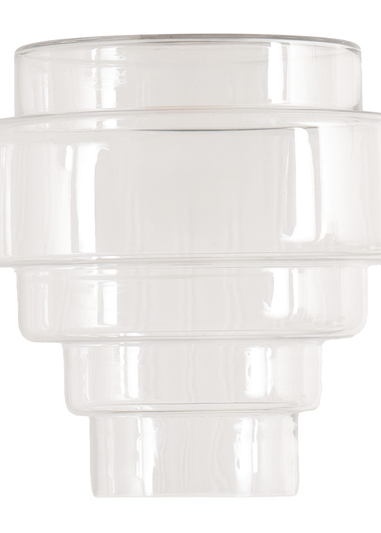 ValueLights Lane Clear Glass 5 Tier Layered Easy Fit Ceiling Pendant Lamp Shade