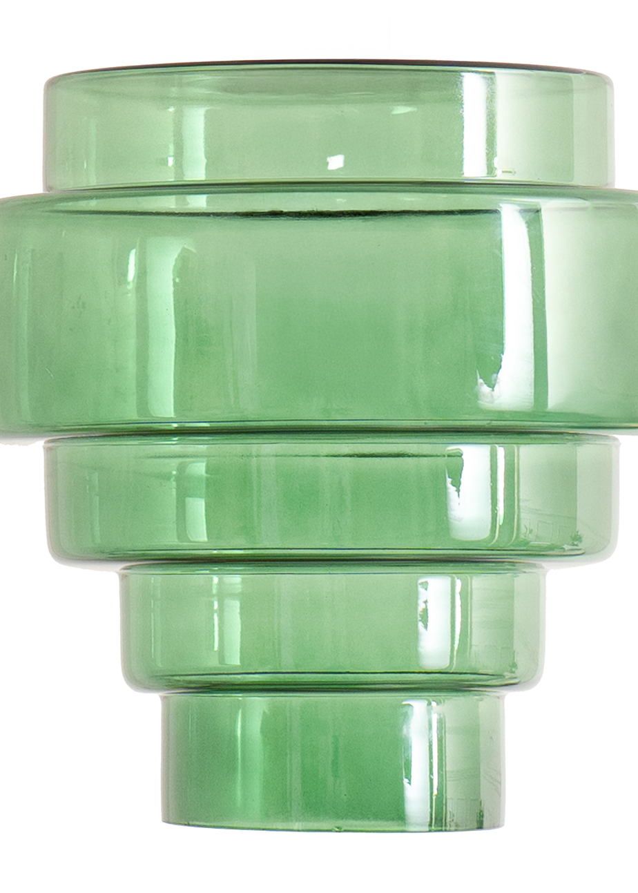 ValueLights Lane Green Glass 5 Tier Layered Easy Fit Ceiling Pendant Lamp Shade