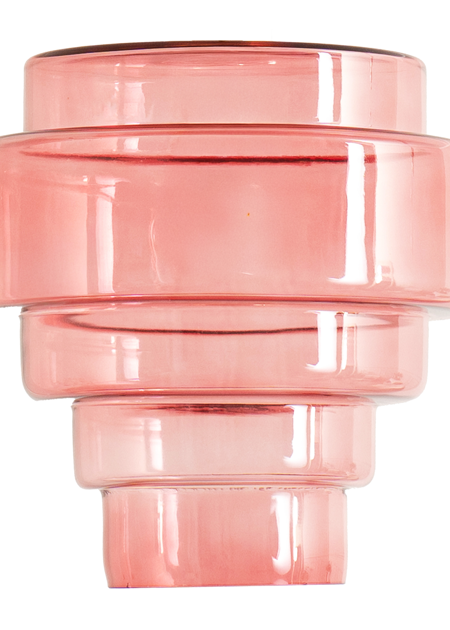 ValueLights Lane Pink Glass 5 Tier Layered Easy Fit Ceiling Pendant Lamp Shade
