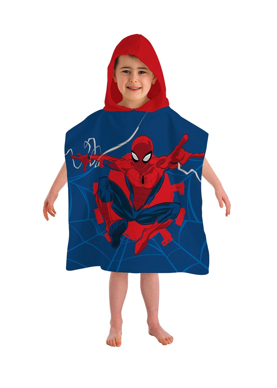 Disney Spider-Man Blue Hooded Poncho