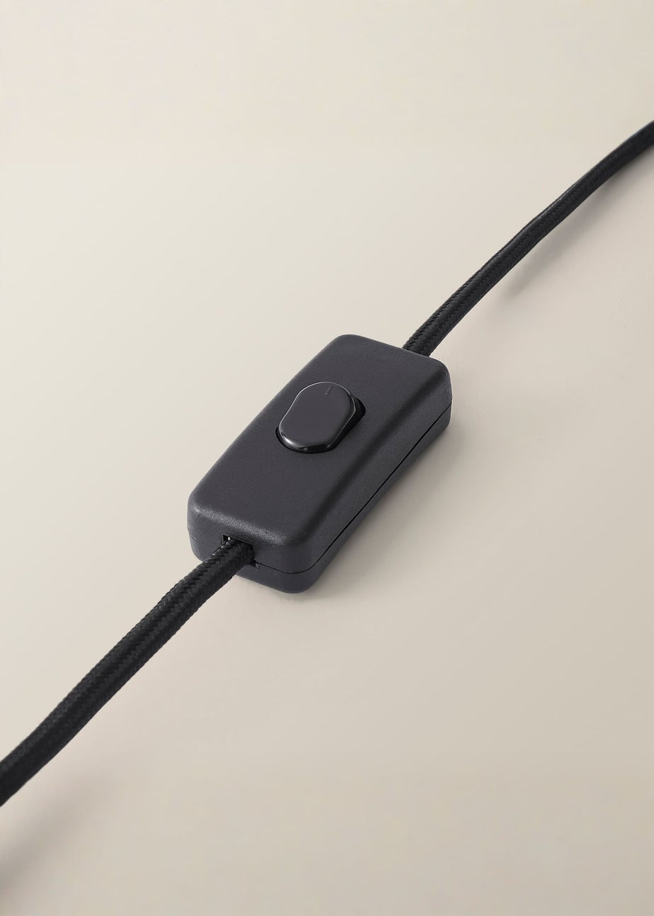 ValueLights Melanie Dark Marble Effect Table Lamp with Natural Linen Lamp Shade