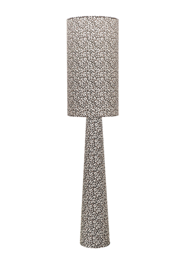 ValueLights Bertie Leopard Print Full Fabric Midi Floor Lamp