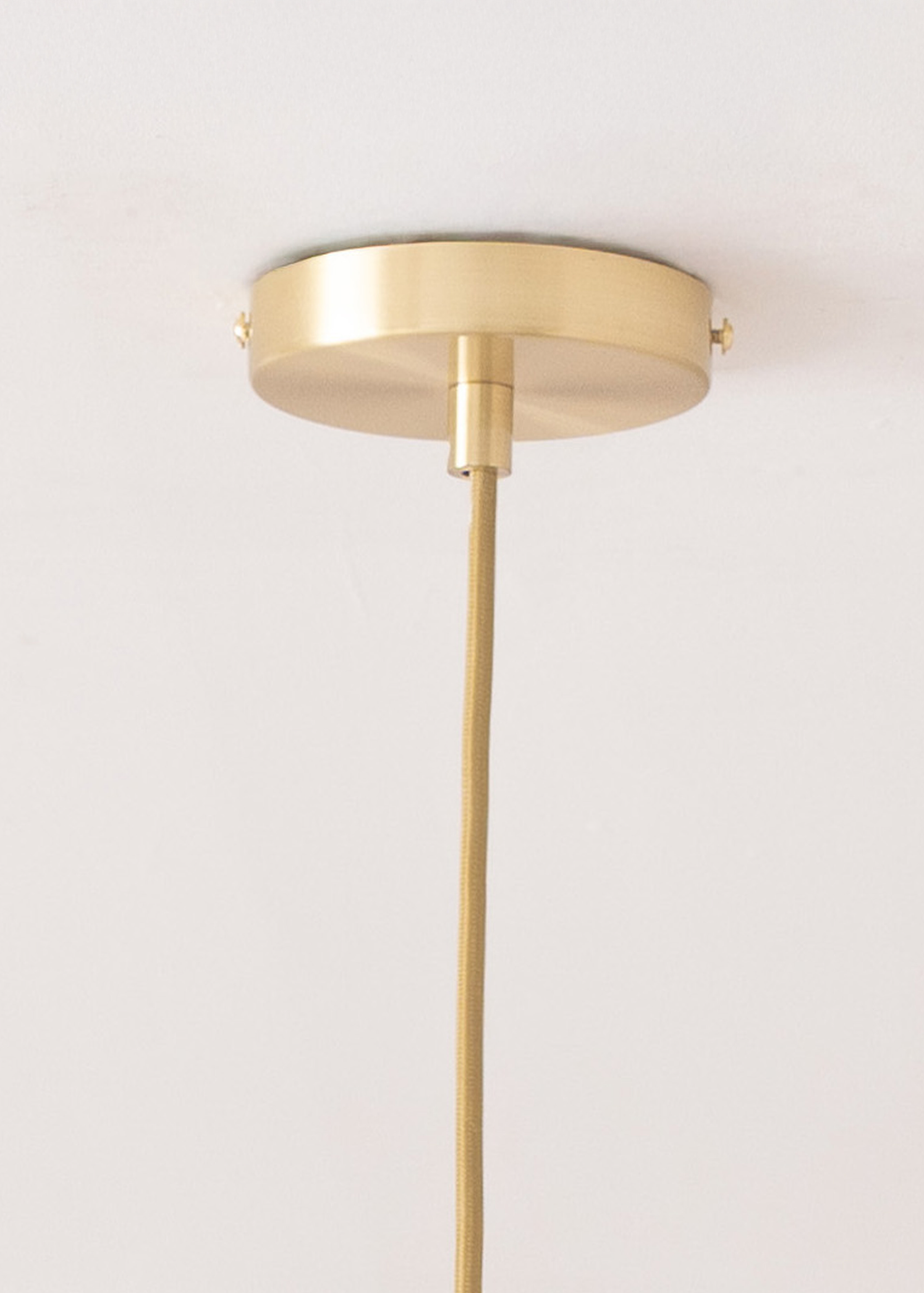 ValueLights India White Confetti Glass Shade Brushed Gold Capped Ceiling Pendant Light