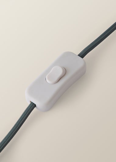 ValueLights Gemma Linen with Trim Drum Lamp Shade Stacked Ribbed Glazed Table Lamp