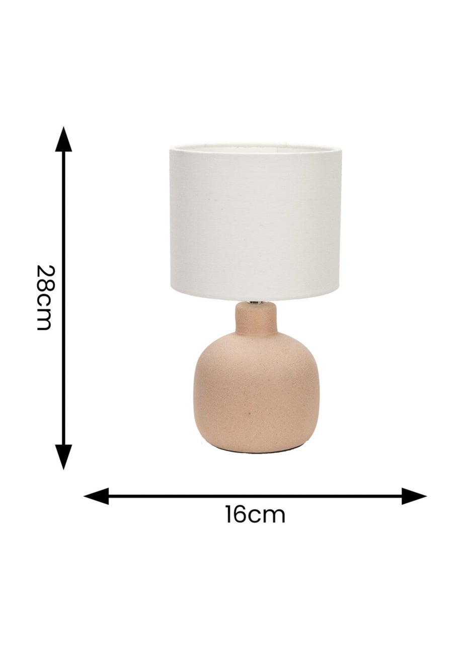 ValueLights Chelsea Natural Linen Shade Hand Finished Sandblast Natural Ceramic Table Lamp