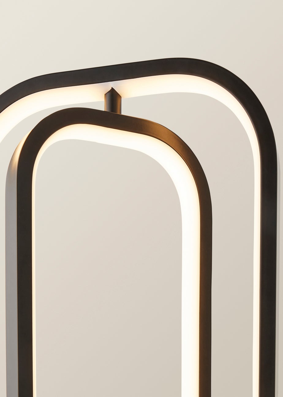 ValueLights Infinity Matte Black LED Table Lamp