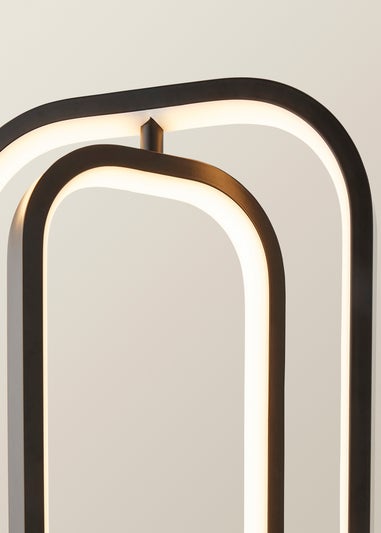 ValueLights Infinity Matte Black LED Table Lamp