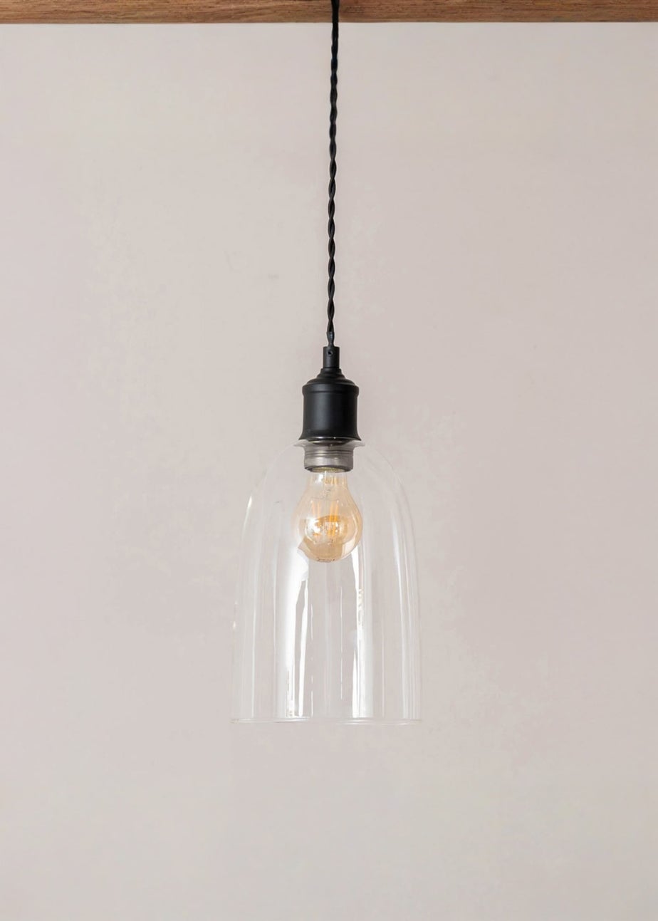 ValueLights Kira Glass Cloche Dome 3 Drop Bar Diner Ceiling Pendant Light