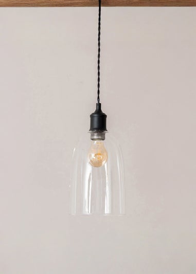 ValueLights Kira Glass Cloche Dome 3 Drop Bar Diner Ceiling Pendant Light