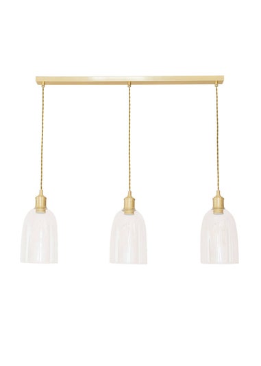 ValueLights Kira Glass Cloche Dome 3 Drop Bar Diner Ceiling Pendant Light