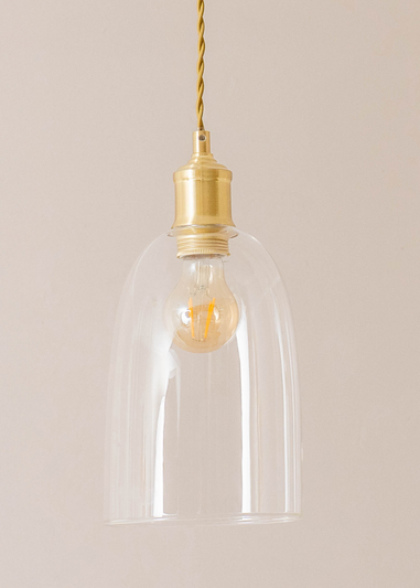 ValueLights Kira Glass Cloche Dome 3 Drop Bar Diner Ceiling Pendant Light