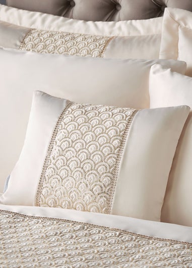 Catherine Lansfield Champagne Gold Deco Sequin 30x40cm Cushion