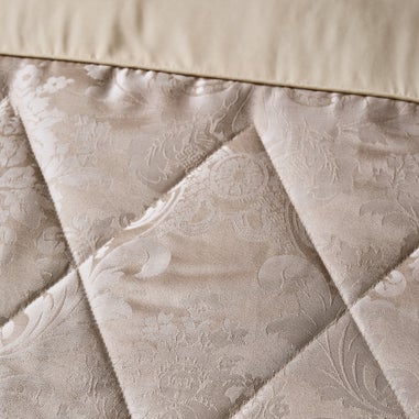 Catherine Lansfield Champagne Gold Damask Jacquard Bedspread