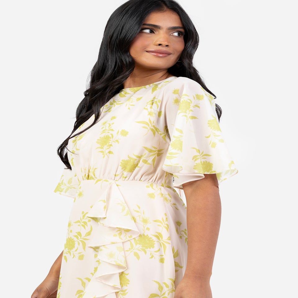 Anaya With Love Multi Coloured Floral Keyhole Back Maxi Dress