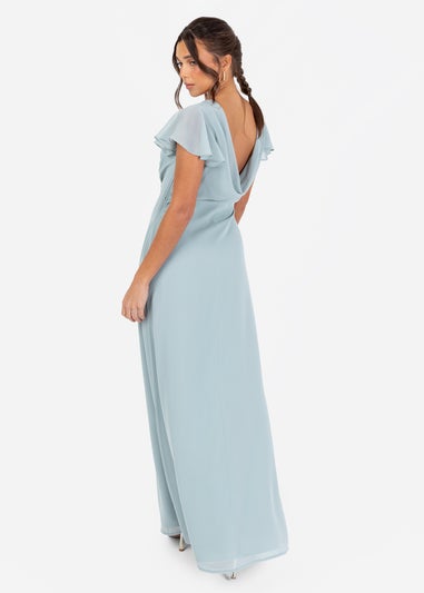 Anaya With Love Cloud Blue Cowl Back Maxi Dress