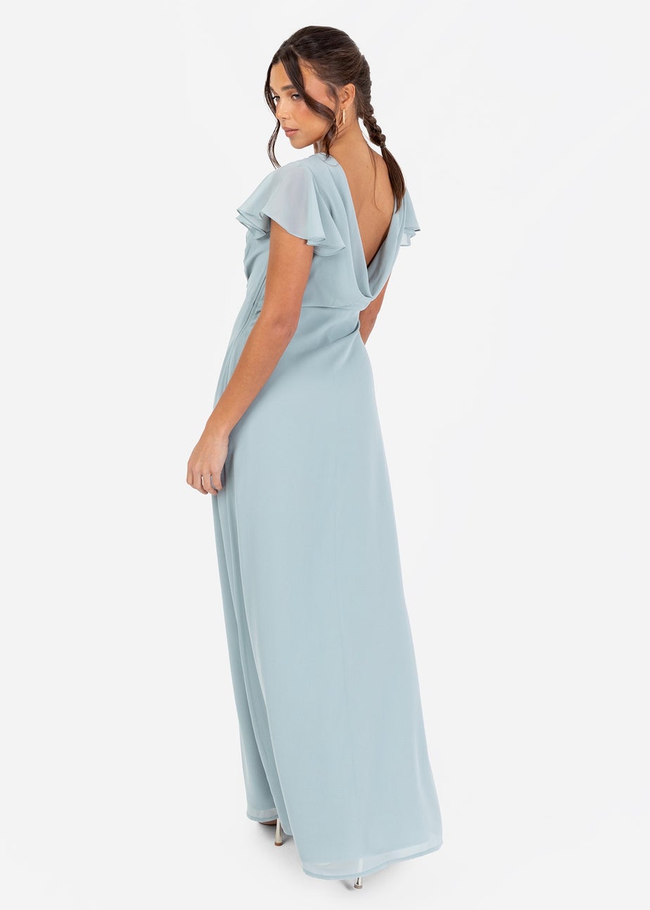 Anaya With Love Cloud Blue Cowl Back Maxi Dress
