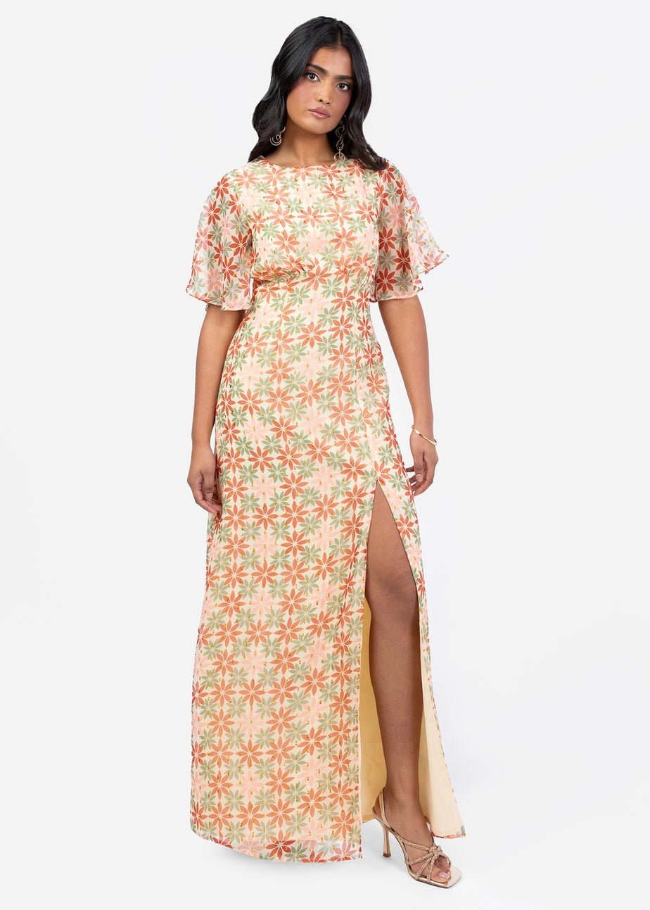 Anaya With Love Multi Coloured Floral Print Open Back Maxi Dress