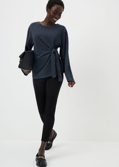 Navy Knot Long Sleeve Top