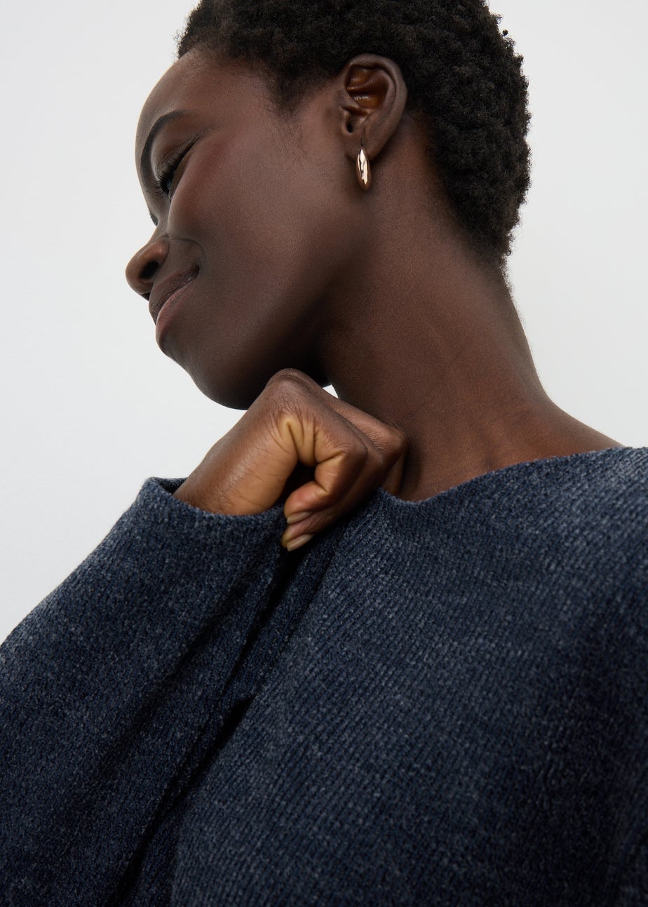 Navy Knot Long Sleeve Top