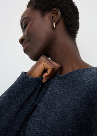 Navy Knot Long Sleeve Top