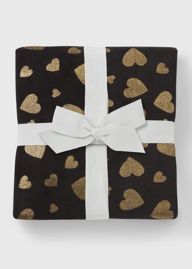 Black Heart Foil Pyjama Set