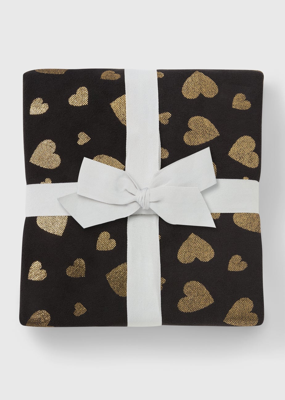 Black Heart Foil Pyjama Set