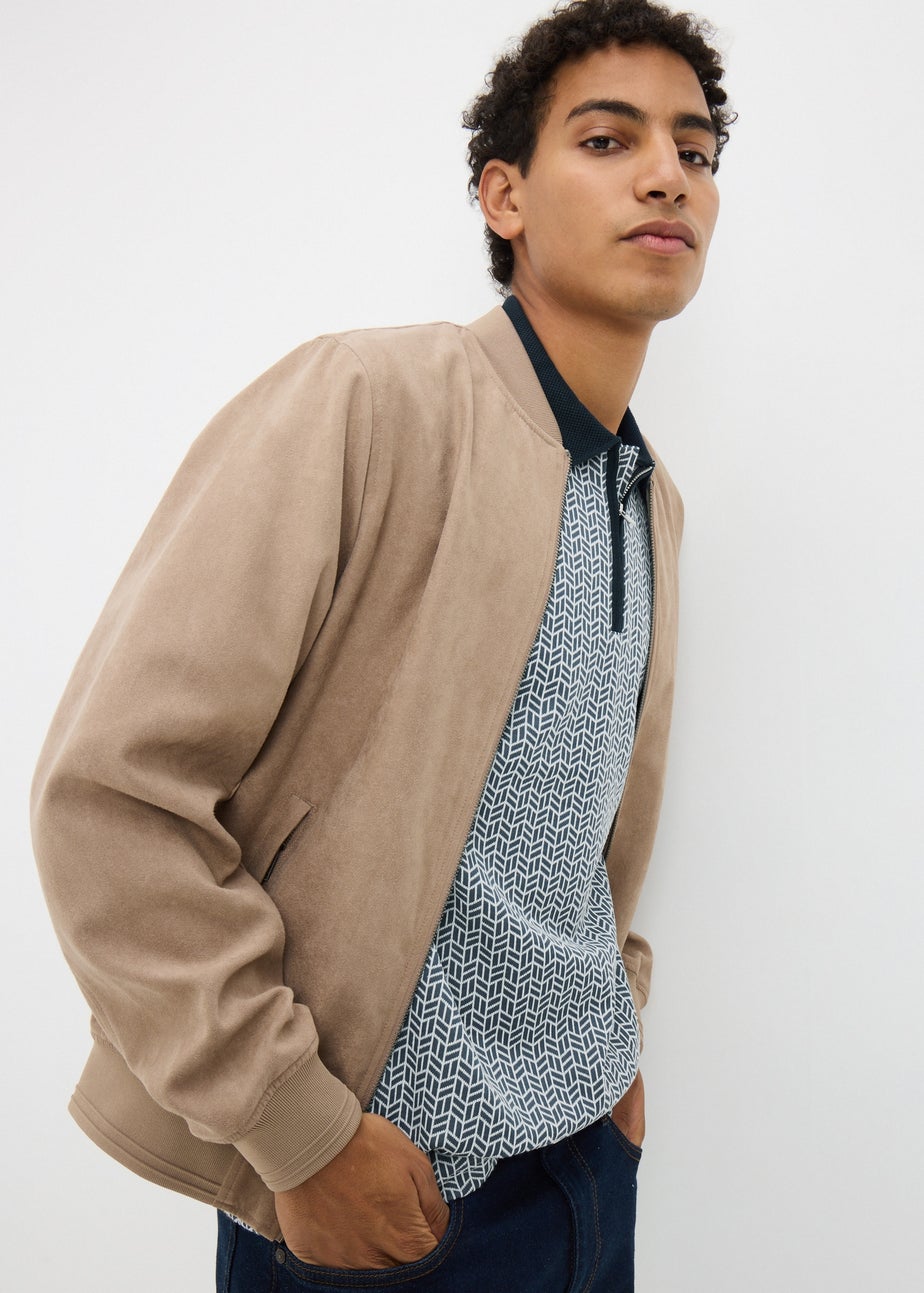 Blue Smart Tile Zip Polo Shirt