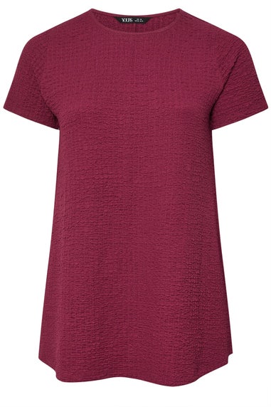 Yours Curve Dark Pink Textured Swing Top