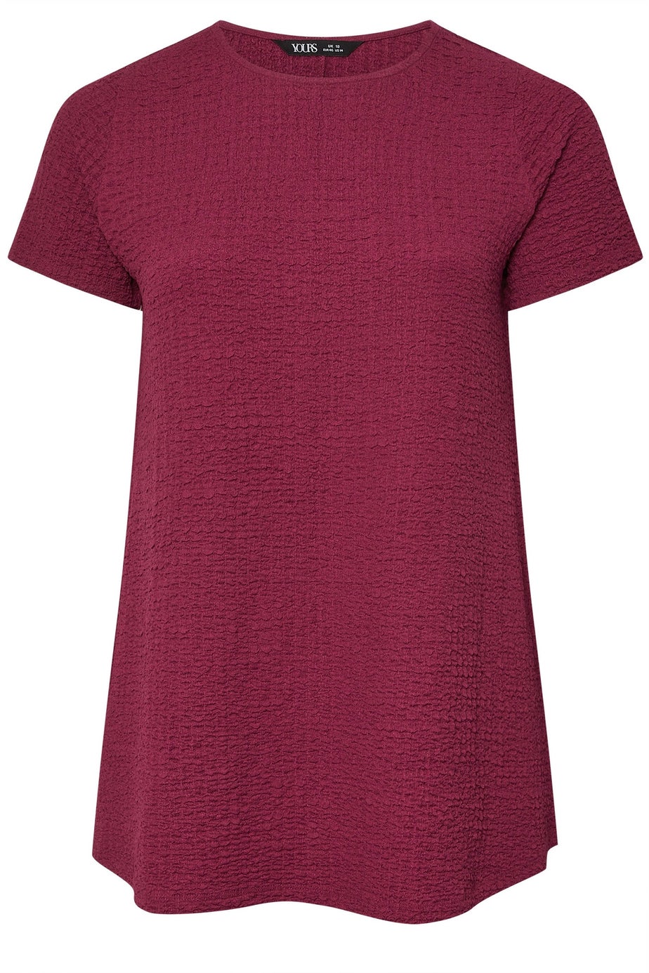 Yours Curve Dark Pink Textured Swing Top