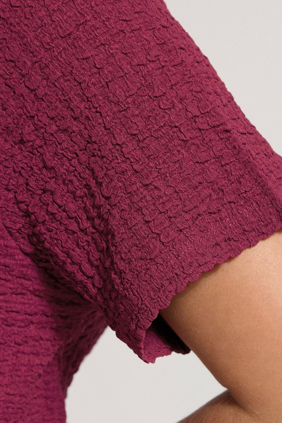 Yours Curve Dark Pink Textured Swing Top