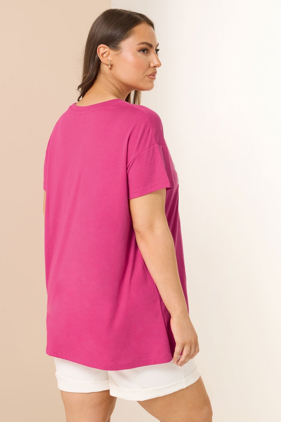 Yours Curve Pink Squeeze The Day Lemon Graphic Print T-Shirt