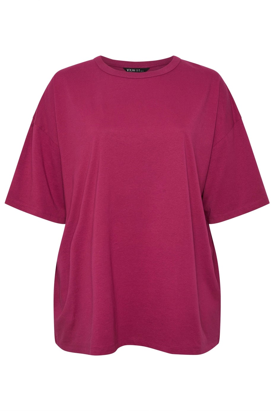 Yours Curve Berry Red Oversized Boxy T-Shirt