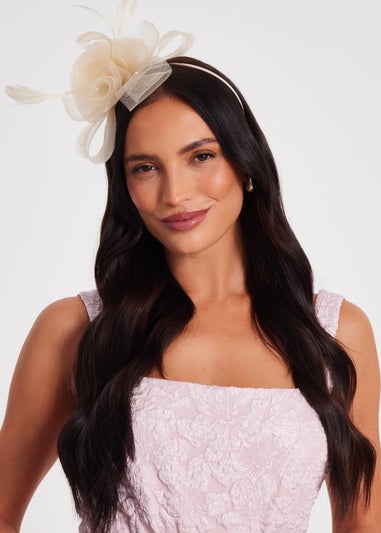 Quiz Cream Flower Headband Fascinator
