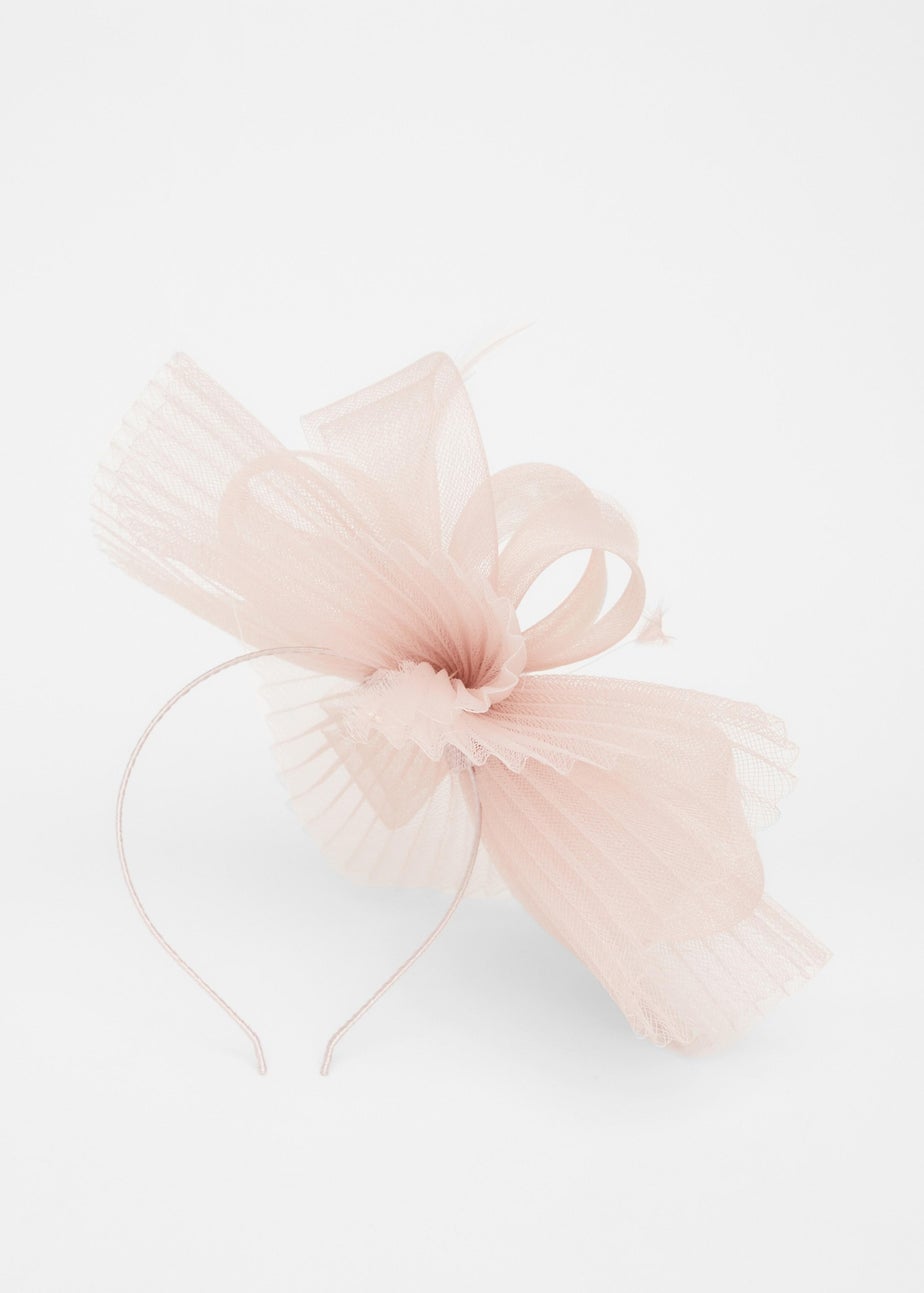 Quiz Pink Pleated Headband Fascinator