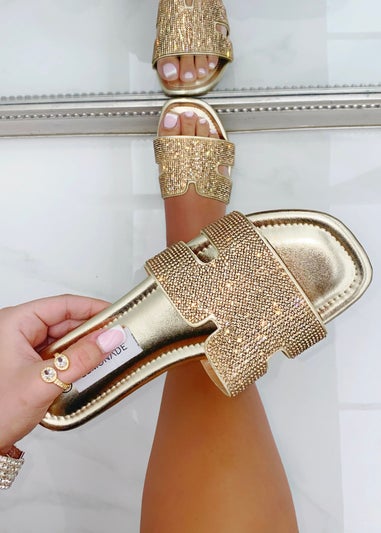 Love Lemonade Gold Crystal Lush Halo Sliders