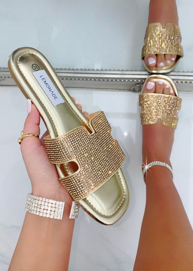 Love Lemonade Gold Crystal Lush Halo Sliders