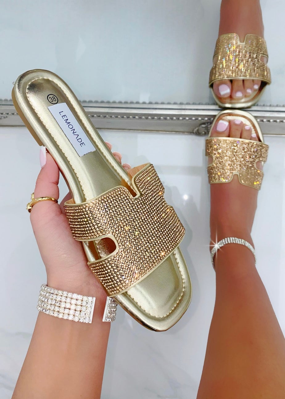 Love Lemonade Gold Crystal Lush Halo Sliders