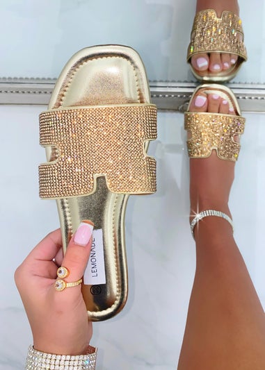 Love Lemonade Gold Crystal Lush Halo Sliders