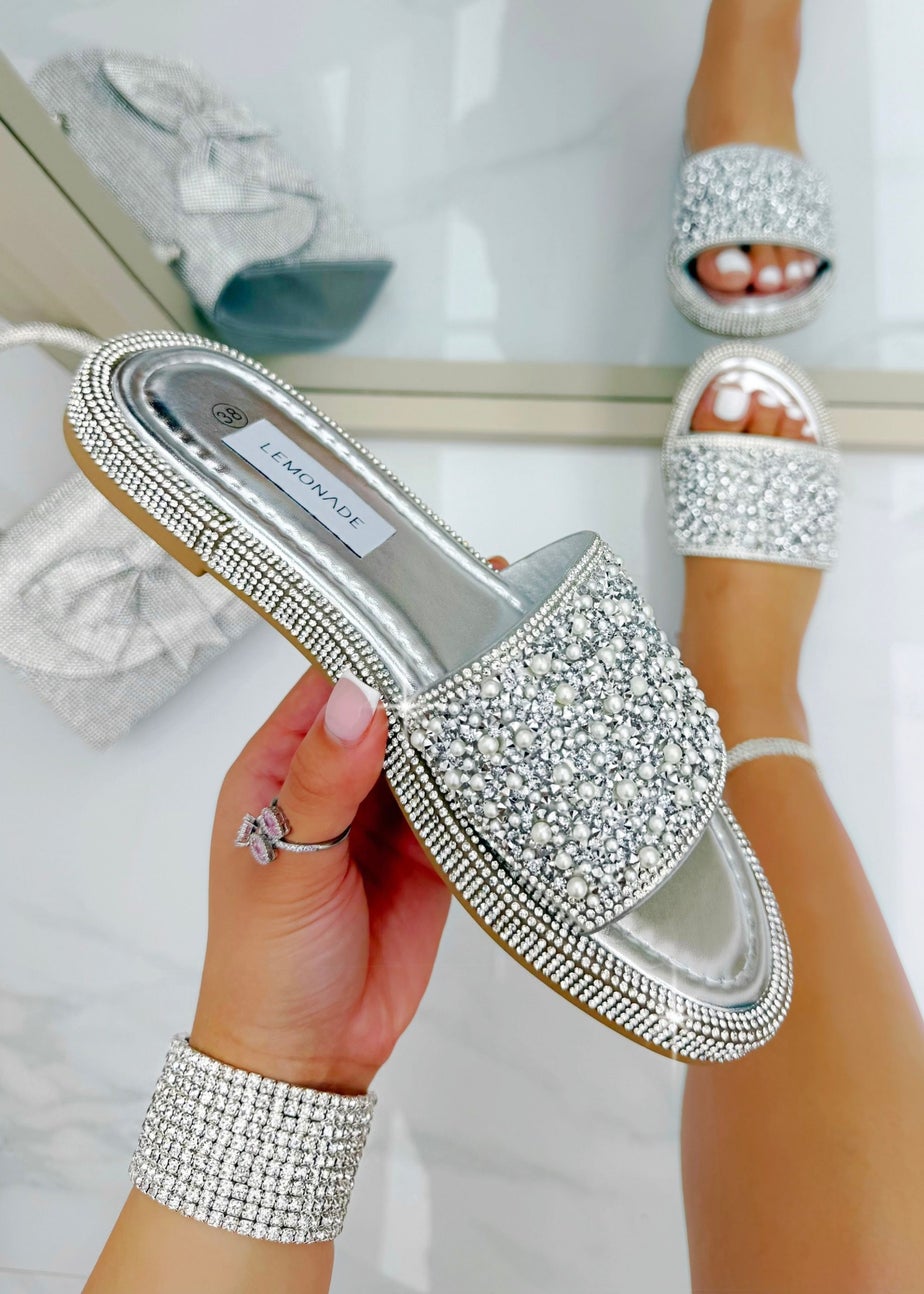 Love Lemonade Silver Crystal Treasure Sliders