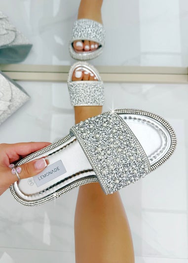Love Lemonade Silver Crystal Treasure Sliders