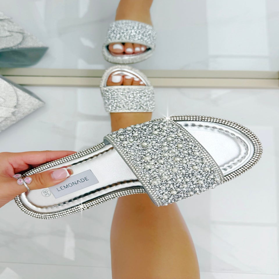 Love Lemonade Silver Crystal Treasure Sliders