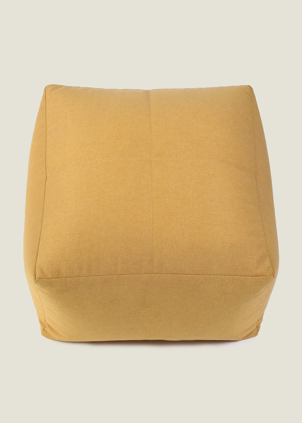 Kaikoo Ochre Square Slab With Top Quilting In Brushed Fabric