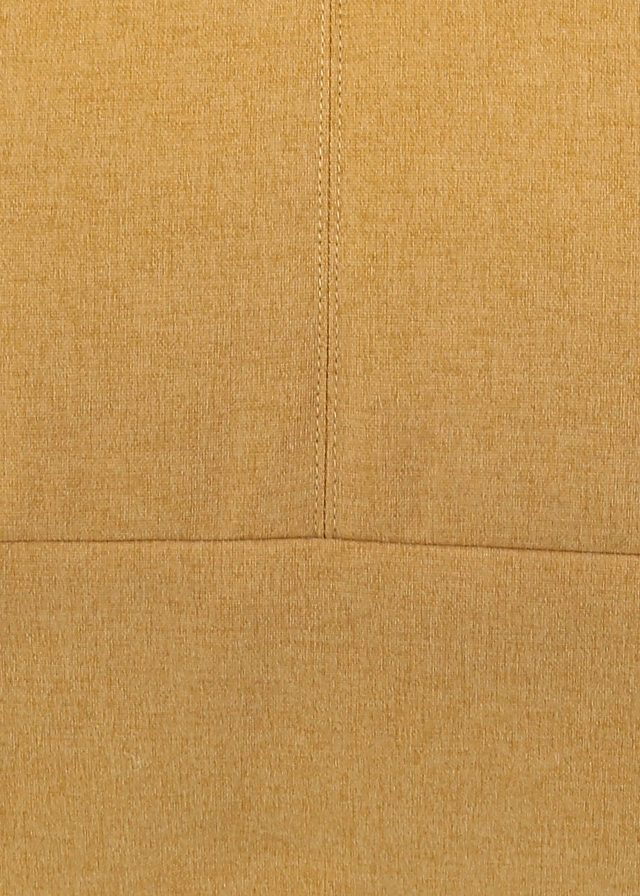Kaikoo Ochre Square Slab With Top Quilting In Brushed Fabric