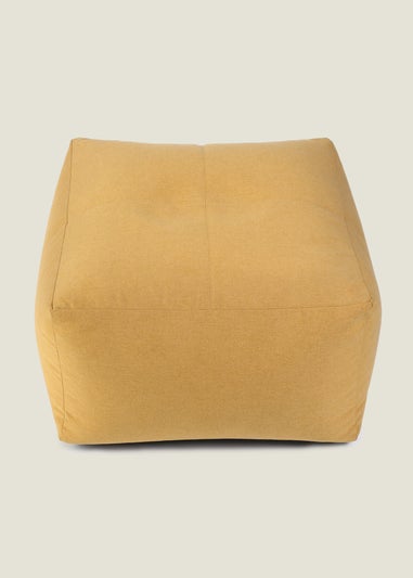 Kaikoo Ochre Square Slab With Top Quilting In Brushed Fabric