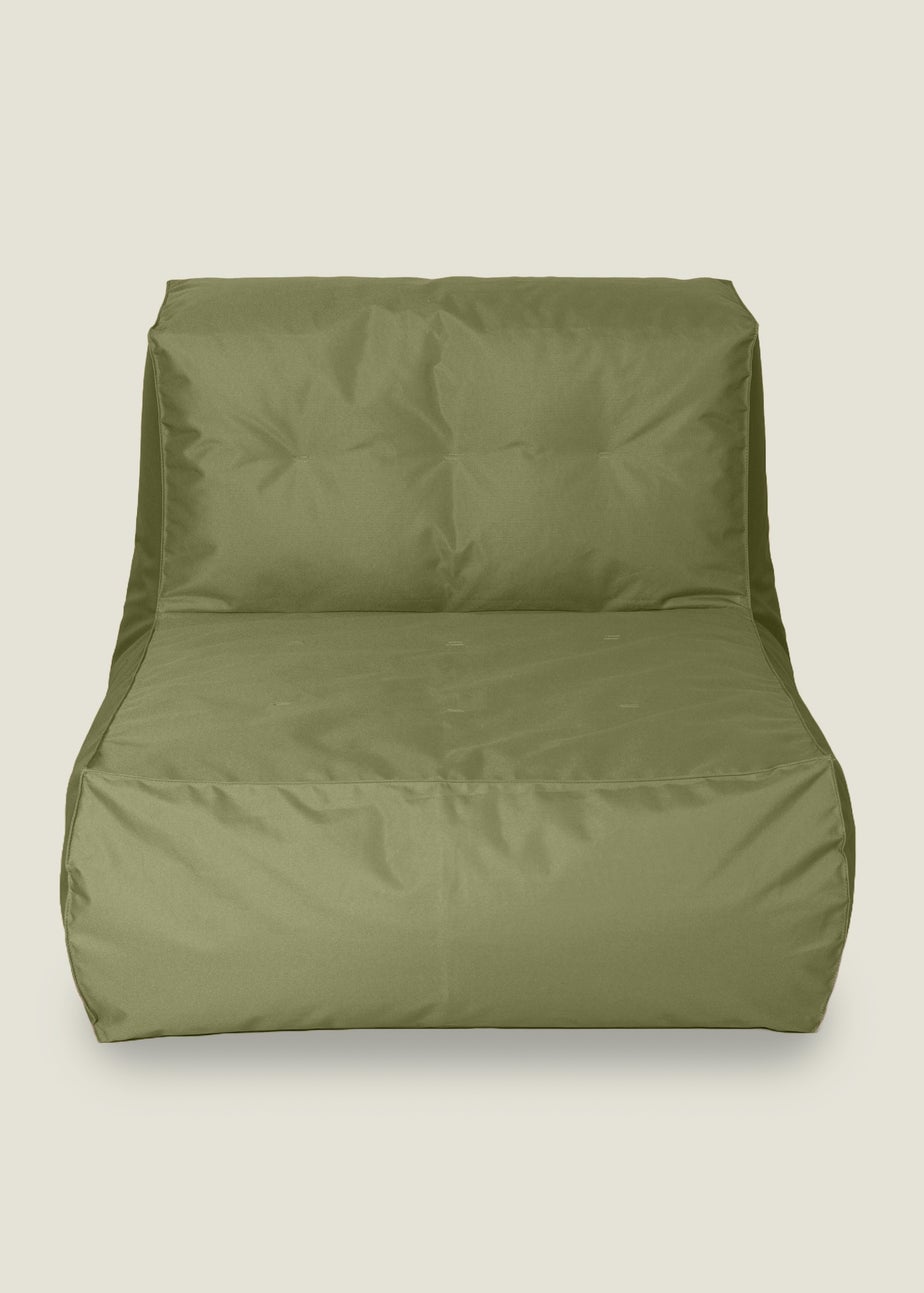 Kaikoo Khaki Indoor-Outdoor Lounger With Stool